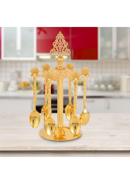 Kaşık Tutucu Ile 6 Kaşık Yemek Seti Oturma Odası Housewarming Hediye Için Set fırsatları