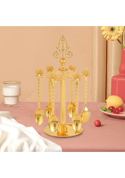 Kaşık Tutucu Ile 6 Kaşık Yemek Seti Oturma Odası Housewarming Hediye Için Set indirimleri