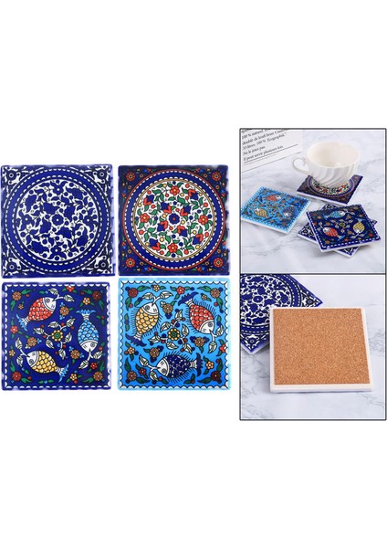 Coaster Set Sofra Pad Placemats Restoran Kase Yemek Masası Için Dayanıklı(Yurt Dışından)