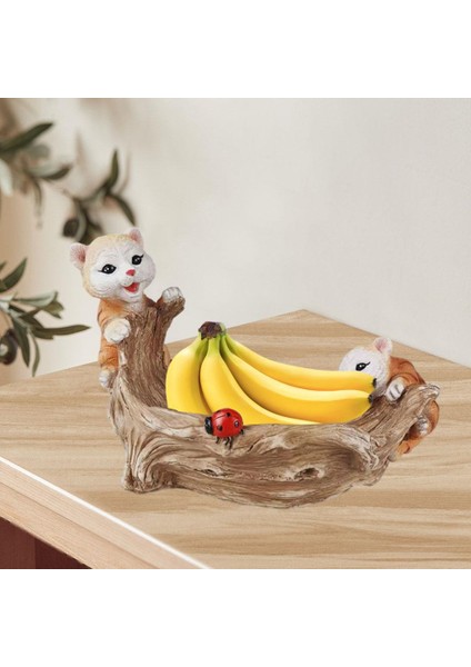 F Fityle Sevimli Meyve Plakası Saklama Kutusu Süsler Tezgahlar Için Tuşları Depolama fırsatları