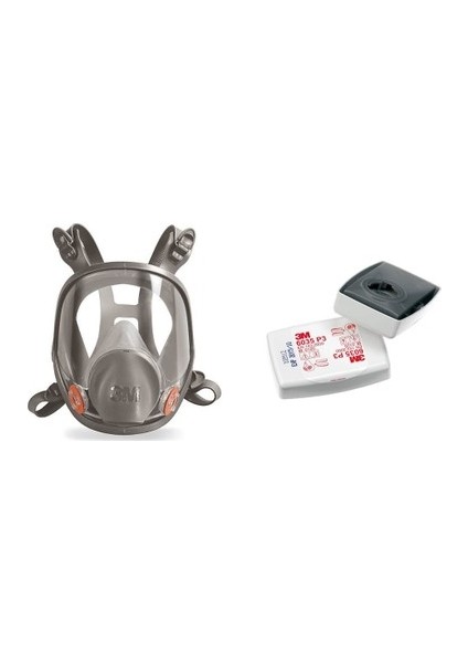 3m™ 6800 Tam Yüz Gaz Maskesi +6038 Aktif Karbon Filtre