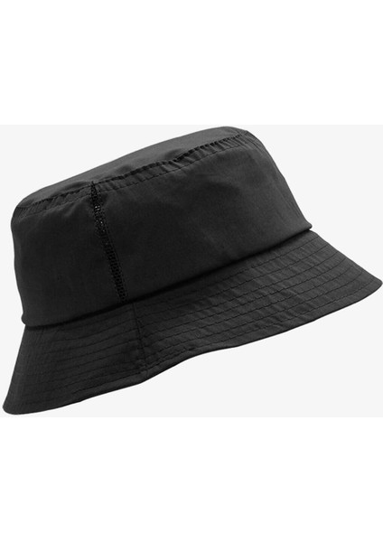 Düz Siyah Kova Şapka Balıkçı Şapka Bucket Hat