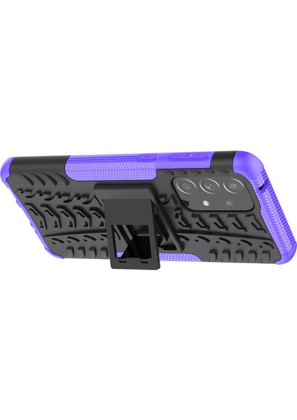 Samsung Galaxy A33 5g Için Hibrit Shockproof Çift Katmanlı Standlılı Korumalı Kılıf Kapaklı Mor (Yurt Dışından) indirimleri