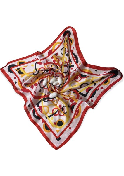 Turkish Silk Store Desenli Ipek Bandana Fular