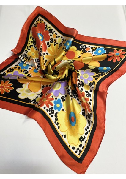 Turkish Silk Store Desenli Ipek Bandana Fular