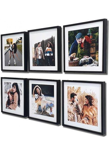 Yapışan Sök Tak Kare Çerçeve - Siyah 3'lü Paket fiyatları