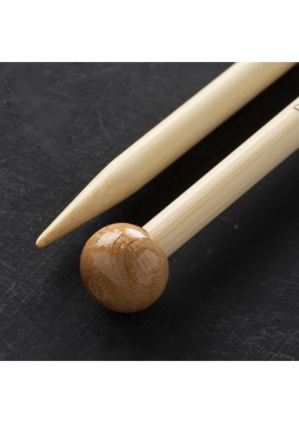 Bamboo 33 cm 7 mm Ahşap Japon Örgü Şişi