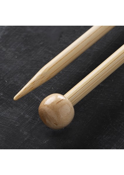 Bamboo 33 cm 5 mm Ahşap Japon Örgü Şişi