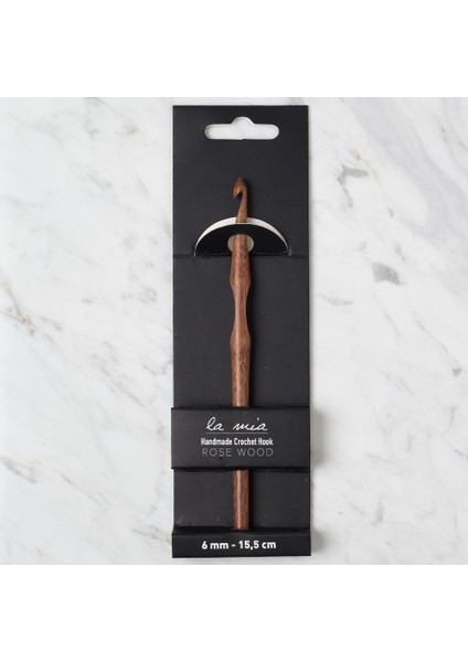 Rosewood 6 mm 15.5 cm Ahşap Yün Tığ