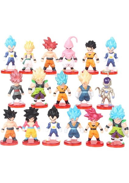 16 Adet/takım Dragon Ball Action Figure Pvc Model Bebekler Oyuncaklar Hediyeler