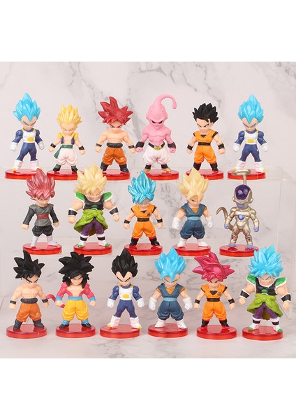 16 Adet/takım Dragon Ball Action Figure Pvc Model Bebekler Oyuncaklar Hediyeler