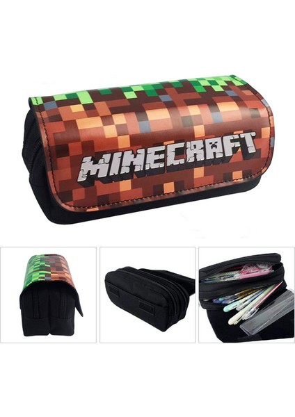 Minecraft Karikatür Kırtasiye Boxpencil Çantası (Yurt Dışından)