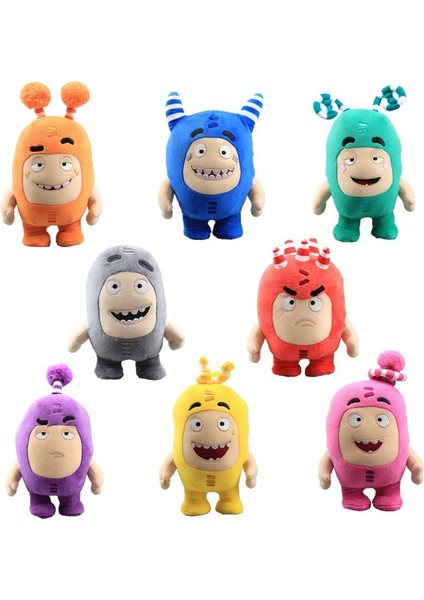 8 Adet 18cm Oddbods Karikatür Peluş Oyuncak - Mor (Yurt Dışından)