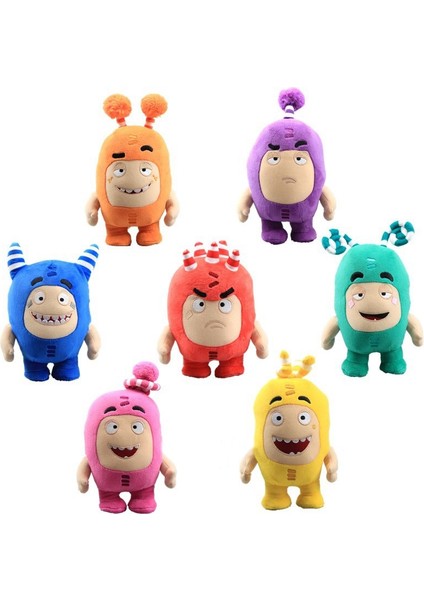 8 Adet 18cm Oddbods Karikatür Peluş Oyuncak - Mor (Yurt Dışından)