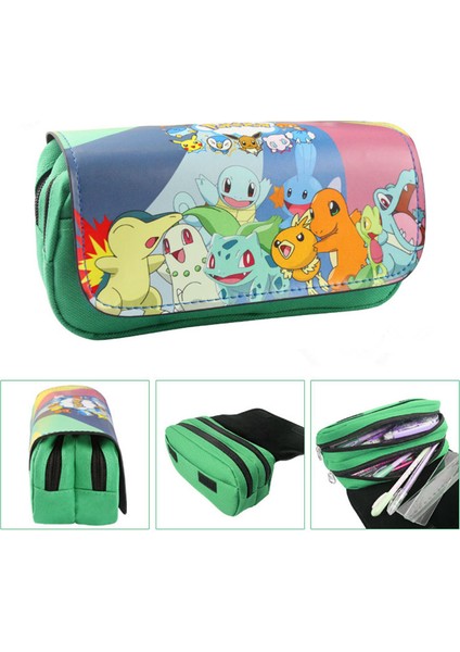 Pokemon Karikatür Kırtasiye Boxpencil Çantası