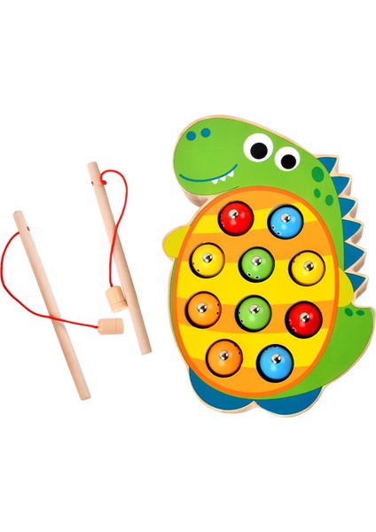 Montessori Ahşap Balıkçılık Oyunu Motor Becerileri Kurulu Oyunu Için 3+ Yaşında Çocuklar Dinozor
