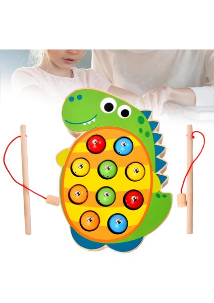 Montessori Ahşap Balıkçılık Oyunu Motor Becerileri Kurulu Oyunu Için 3+ Yaşında Çocuklar Dinozor fırsatları
