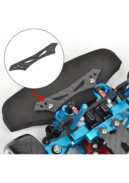 Tamiya TT02S 1:10 Rc Kamyon Için Karbon Fiber Tampon Braketi Aksesuarları modelleri