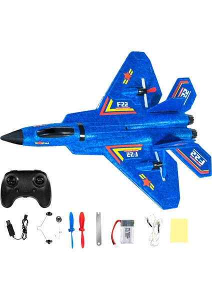 Uzaktan Kumanda Uçak Rc Planör Deniz Arazi ve Hava 2.4g Rc Uçak Yetişkinler Için Mavi