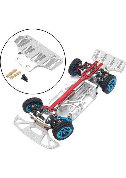 1:28 Arka Spoiler Wltoys Için Arka Tampon Değiştirmeleri K969 284131 K979 Accs Gümüş indirimleri