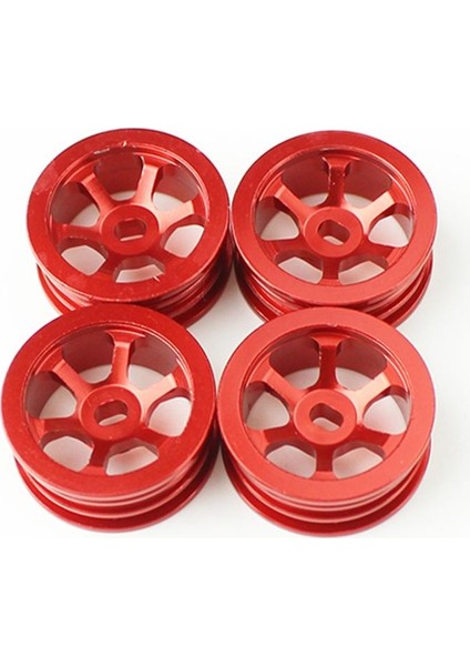 4 Adet 1:28 Metal Jantlar Set Wltoys Için Yedek K969 Araçlar Değiştirme Kırmızı fırsatları