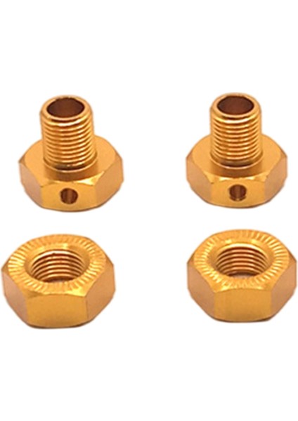 4 Parça Tekerlek Hex Hubs Lastikler Adaptörü Metal Kiti Için Jlb 17MM Combiner EA1015 Altın modelleri