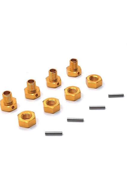 4 Parça Tekerlek Hex Hubs Lastikler Adaptörü Metal Kiti Için Jlb 17MM Combiner EA1015 Altın indirimleri