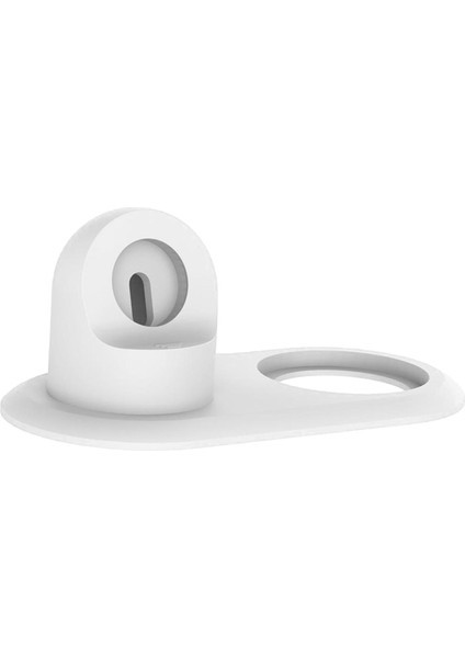 2 In 1 Kablosuz Şarj Standı Magsafe (Chargers Dahil Değil) Beyaz