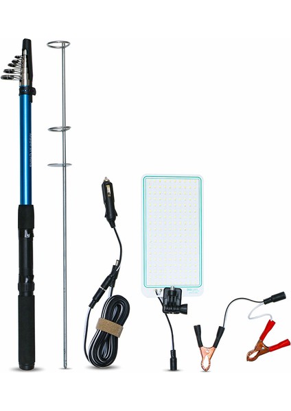 500W 5m Dış Mekan Çok Fonksiyonlu Taşınır Gece Aydınlatma Lambası (Balıkçılık+Kamp+Gezi)