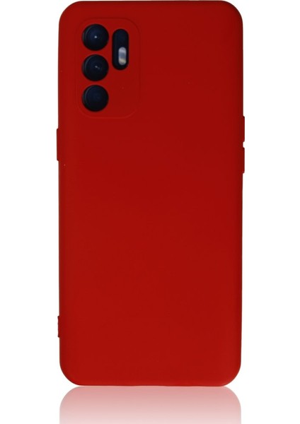 Oppo Reno 6 Kılıf Microfiber Iç Yüzey Kamera Kamera Korumalı Lansman Kılıf Kapak