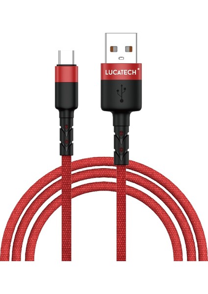 Huawei, Samsung, Xiaomi, Oppo Uyumlu Type-C 2.4 A Hızlı Şarj ve Data Kablosu 1 mt Fiber Kırılmaz fiyatları