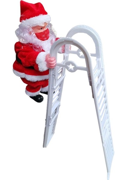 Elektrikli Tırmanma Halatı Noel Baba Noel Dekorasyon Xmas Hediye Ev Çift Merdiven A (Yurt Dışından)