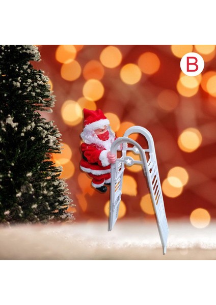 Elektrikli Tırmanma Halatı Noel Baba Noel Dekorasyon Xmas Hediye Ev Çift Merdiven A (Yurt Dışından) fırsatları