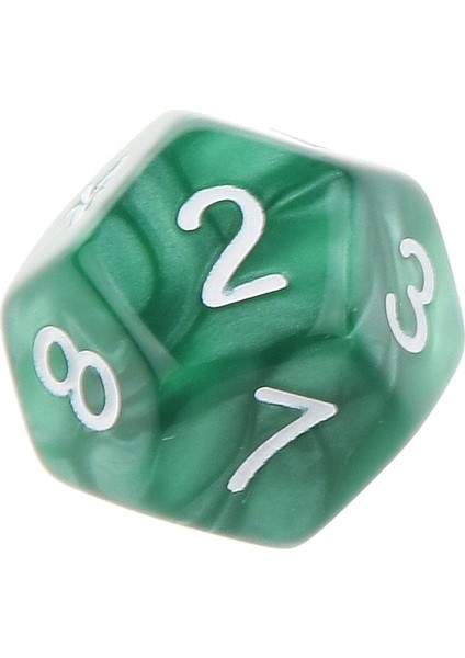 10 Adet Paketi On Iki Taraflı Zar D12 Oynarken D & D Rpg Parti Oyunları Dices Yeşil (Yurt Dışından)