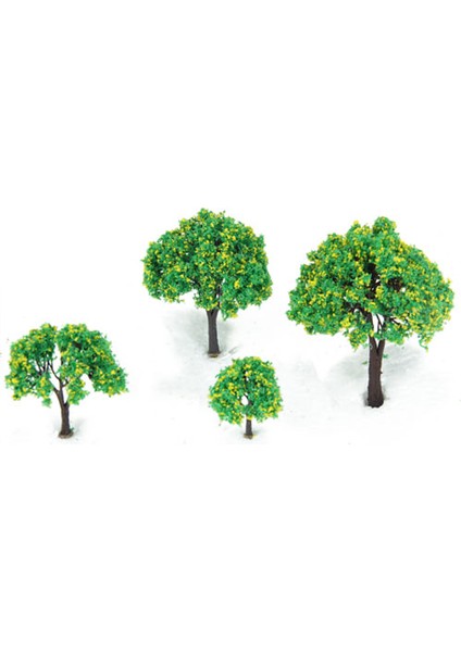 4 Adet Manzara Modeli Tren Ağacı Sarı Çiçek 1.6- 3.94 Inç 1: 75-300 Ölçekli Oo-Z (Yurt Dışından)