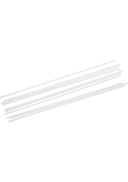 10 Parça Abs Yuvarlak Tüp Beyaz Mimari Modeli Yapı Malzemesi 3X250MM (Yurt Dışından)