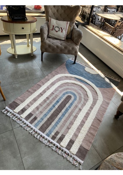 Just Yeni Nesil Yıkanabilir Kabartmalı Dokuma Taban Kilim 04 80 x 150 cm.