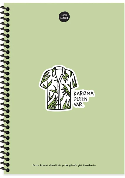 Hisli Şeyler 17X24 Kareli Defter - Karizma Desen Var