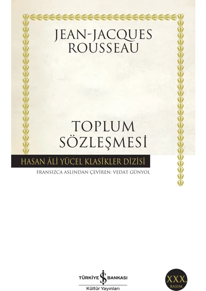 Toplum Sözleşmesi - Jean - Jeanjacques Rousseau