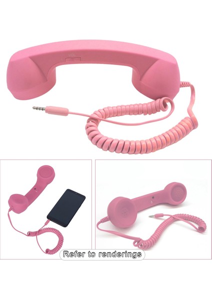 Retro Telefon Ahizesi 3.5mm Klasik Mini iPhone iPad Cep Telefonları Için Pembe indirimleri