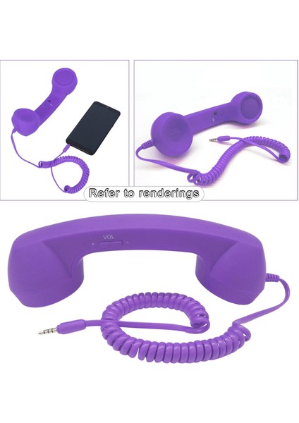Telefon Ahizesi 3.5mm Konfor Radyasyon Geçirmez iphone iPad Smartphone Mor fırsatları