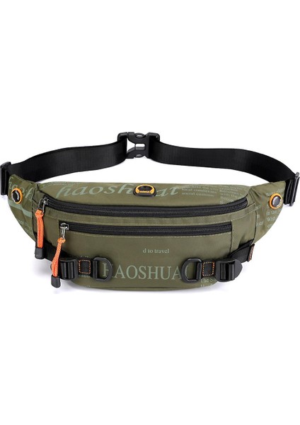 Erkek Bel Çantası Açık Koşu Göğüs Çanta Rahat Omuz Messenger Çanta (Armygreen) - (Yurt Dışından)