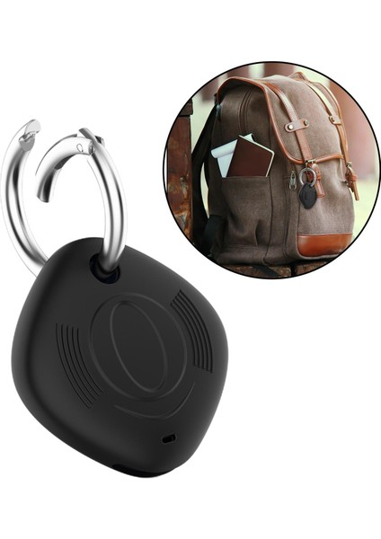 Durumda Kapak Izci Taşıma Anahtarlık Silikon Shell Samsung Galaxy Smarttag Siyah Için modelleri