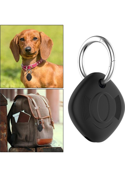 Durumda Kapak Izci Taşıma Anahtarlık Silikon Shell Samsung Galaxy Smarttag Siyah Için fırsatları