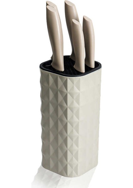 CKR2870 Akrilik Plastik Standlı 6 Parça Bıçak Seti Krem fiyatları