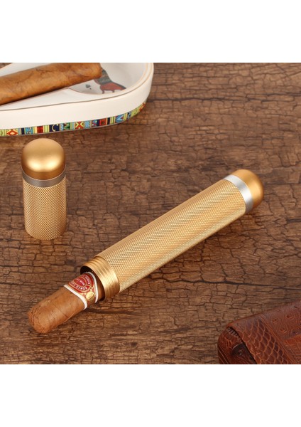 Metal Puro Tüp Durumda Seyahat Cep Tüp Puro Neme Kutusu Taşınabilir Açık Tutucu Puro Kılıfı Kavanoz Mini Zigarren Kutusu | Puro Aksesuarları - (Yurt Dışından) fiyatları