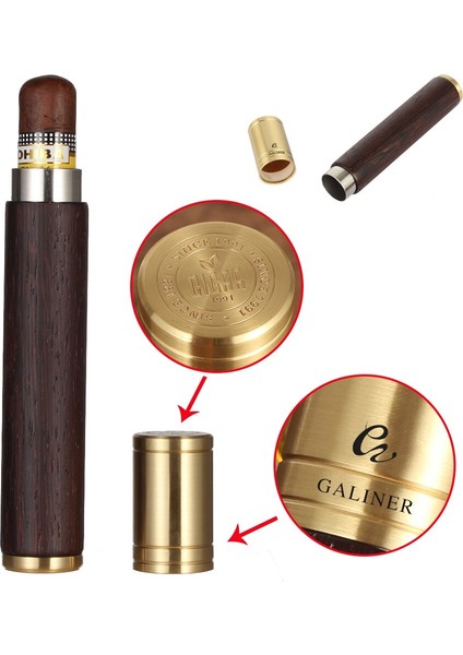 Ahşap Kutu Puro Neme Seyahat Puro Tüp Taşınabilir Kavanoz Açık Numuror Kutusu 1 Tutucu Puro Kılıf Aksesuarları Smoker Hediye | Puro Aksesuarları - (Yurt Dışından) fırsatları