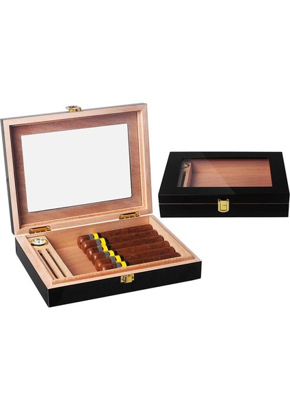 Puro Humidor Ispanyol Cedar Ahşap Küçük Puro Kutusu Higrometre Nemlendirici | Puro Aksesuarları - (Yurt Dışından) modelleri