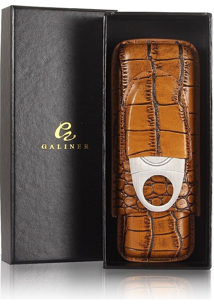 Timsah 2 Tüpler Puro Kılıfı Seyahat Deri Puro Neme Kutusu Kesici ile | Puro Aksesuarları - (Yurt Dışından) modelleri