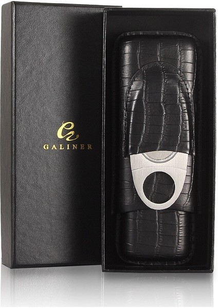 Timsah 2 Tüpler Puro Kılıfı Seyahat Deri Puro Neme Kutusu Kesici ile | Puro Aksesuarları - (Yurt Dışından) fırsatları